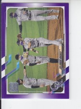 2021 Topps Series 1 Rockies Team Card Purple Parallel #73 Meijer