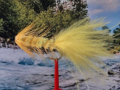 Streamer '' Wooly Bugger Yellow ''  3er Set