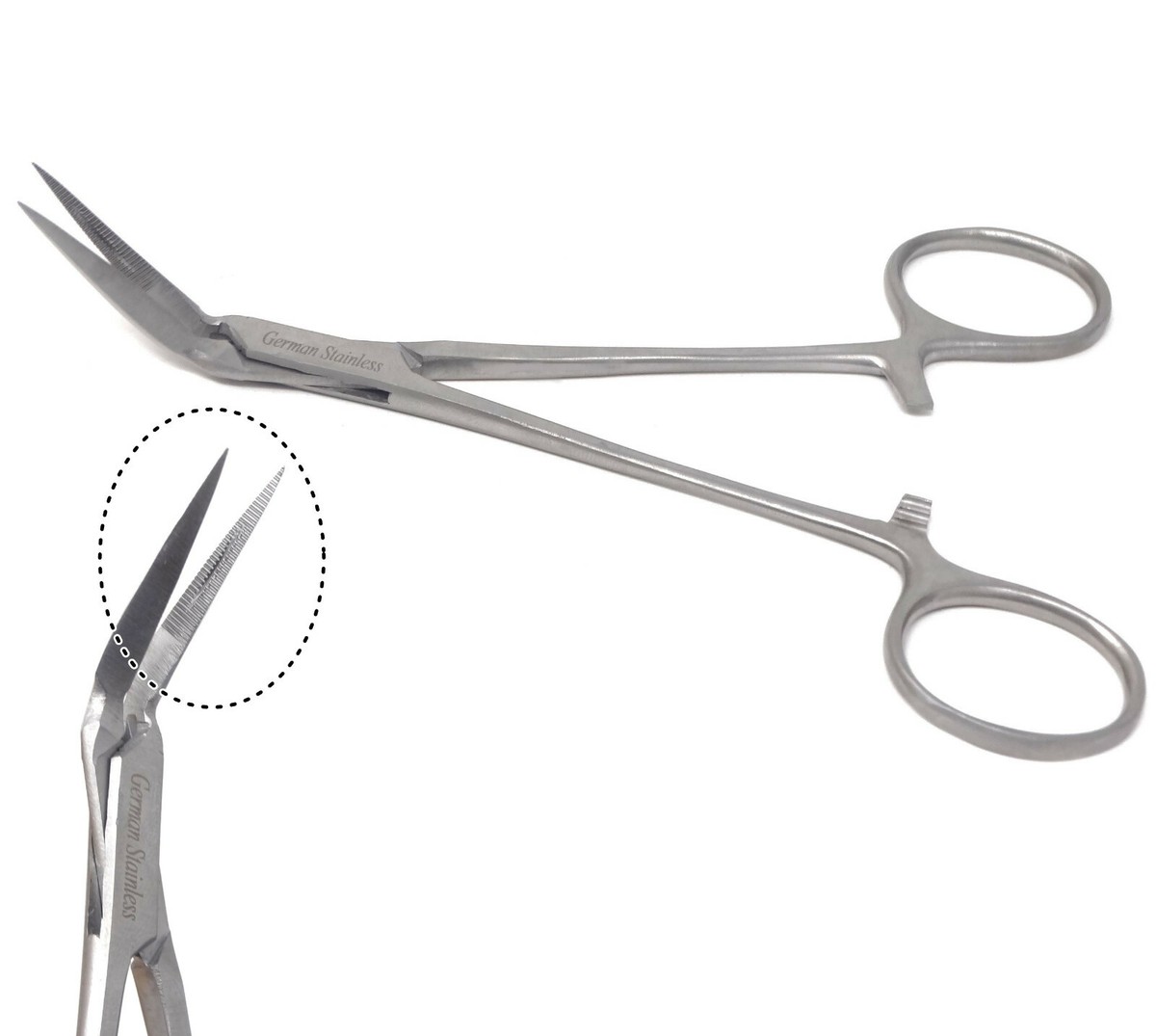 Surgical Grade Stieglitz Splinter Forceps #753 - Tapered, 45º, 5mm, Locking, Autoclavable Dental Tool
