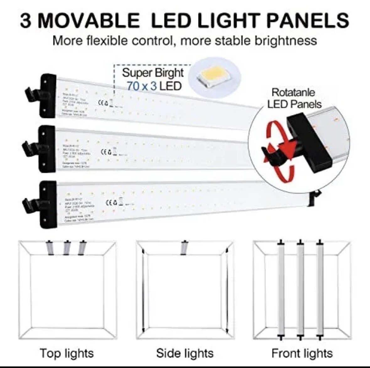 Light Box for Product Photography 32X32X32 Large Photo Booth with 210