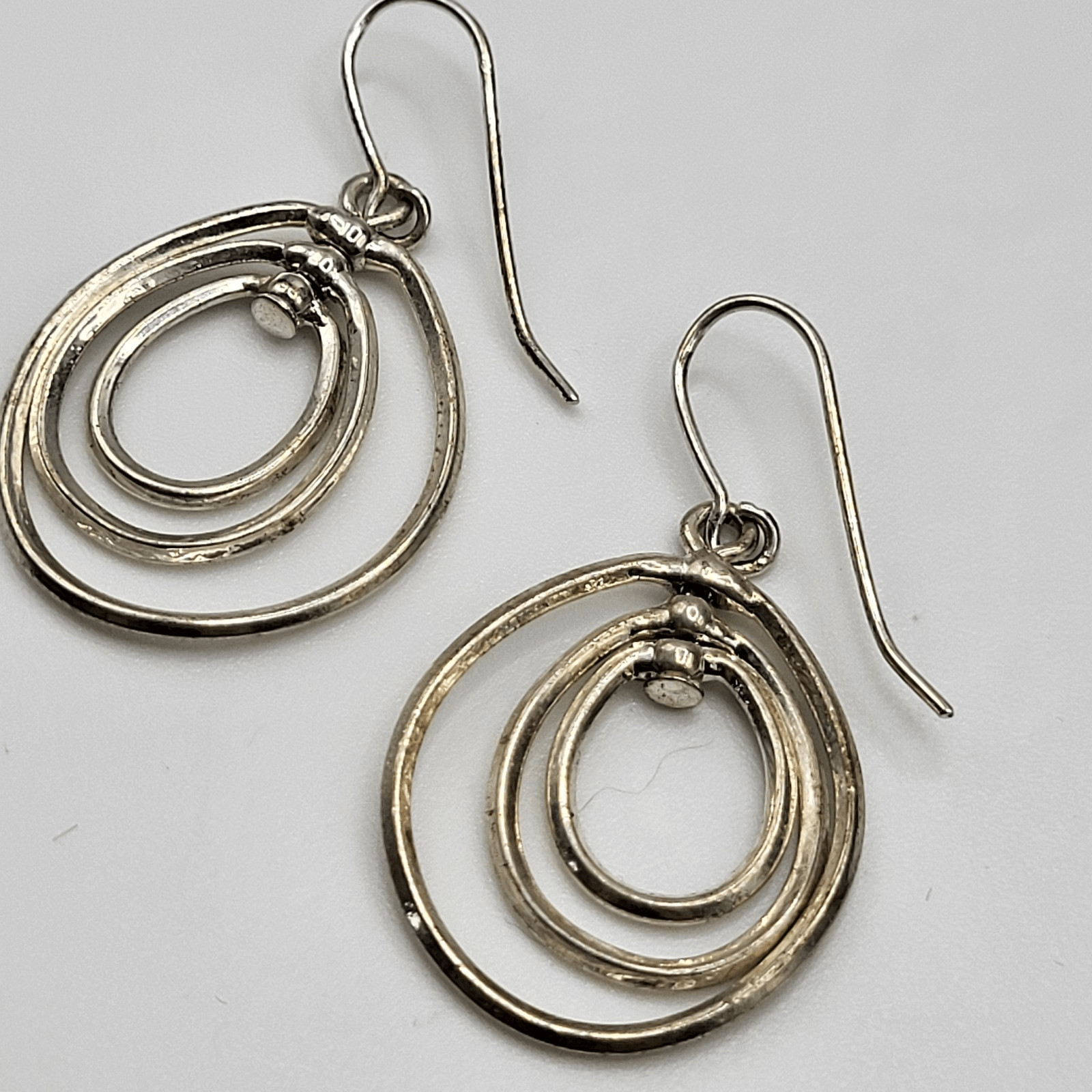 Sterling Silver Multilayer Dangle Drop Earrings 1… - image 3