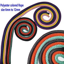 Polyester Rope Braid Marine Rope softs strong cord 6mm to 12mm Red blue black