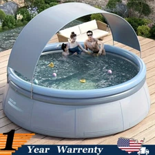 Swimming Pool Inflatable Outdoor Above Ground Family Pool with Canopy PVC