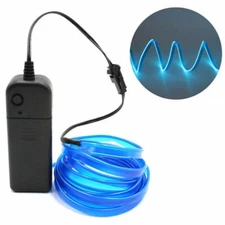 Neon LED Light Glow EL Wire String Strip Rope Tube Decor Car Party + Controller