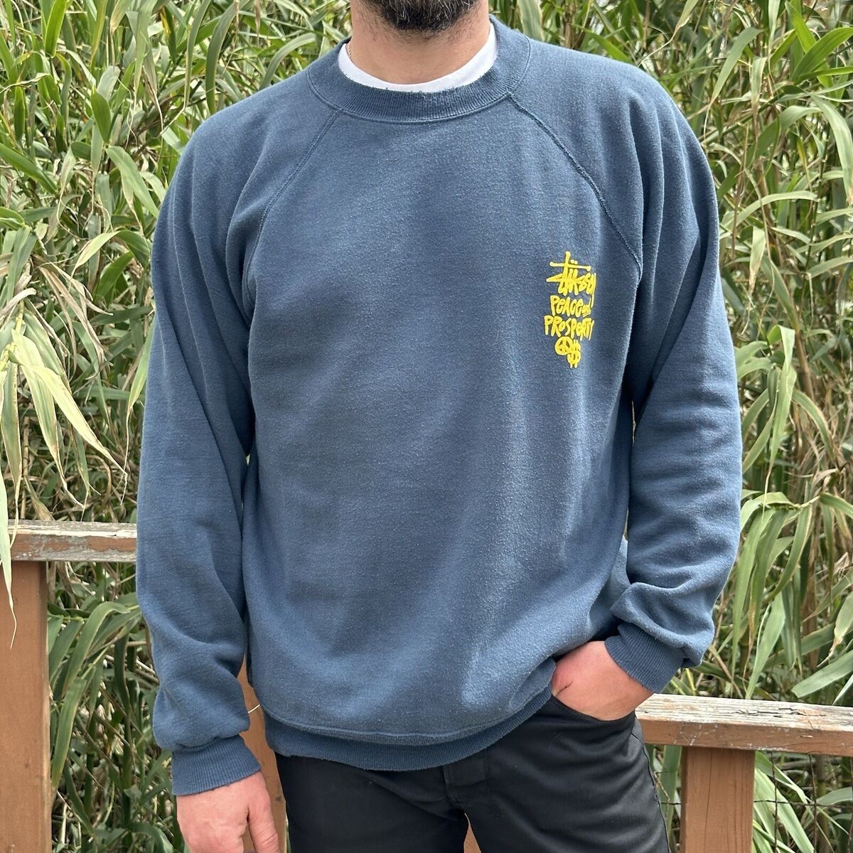 Vintage Stussy 90s Bootleg Crewneck Sweatshirt. Size Men's Vintage Stussy 90s Bootleg Crewneck Sweatshirt. Size Men's