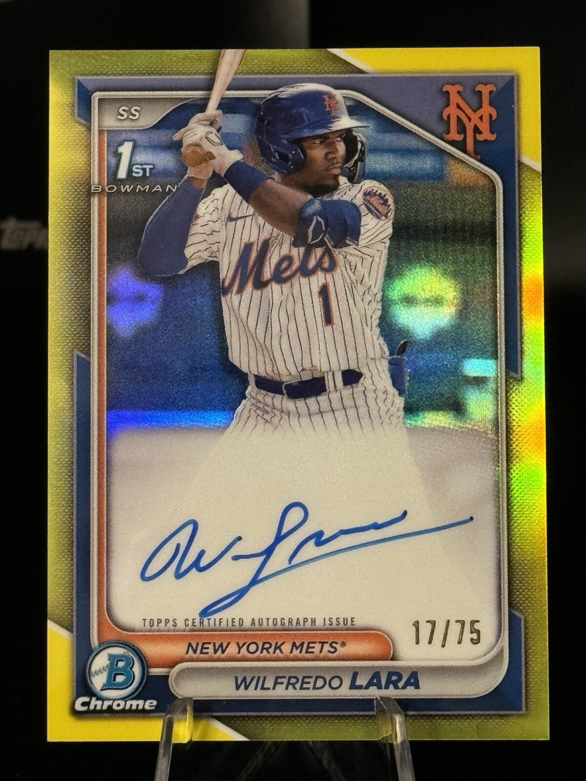 2024 Bowman Chrome 1st Bowman Auto Yellow Wilfredo Lara #CPA-WL Auto /75