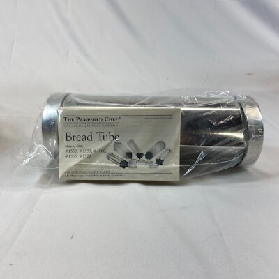 Pampered Chef Bread Tube Heart Shape Kitchen Cooking Ware Baking Silver 9 Inch