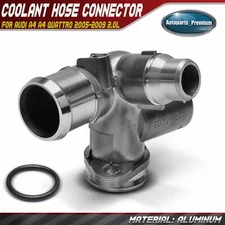Aluminum Engine Coolant Flange Water Pipe for Audi A4 A4 Quattro 2005-2009 2.0L