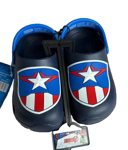 Marvel Avengers Captain America Toddler Boys EVA Clog Sandal (7/8) color NAVY - Picture 4 of 8