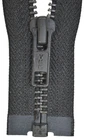 YKK Zipper From 20-200 Cm 5Mm Metal Black Coated Black 1 Way Divisible