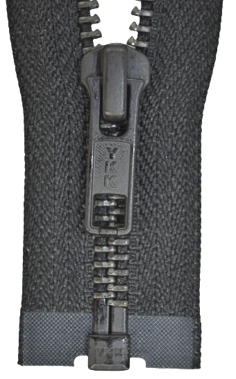 YKK Reißverschluss von 20-200 cm 5mm metall geschwärzt schwarz 1 Weg teilbar