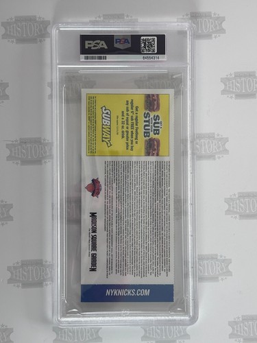 2007 Kobe Bryant Youngest to 20,000 Points Full Ticket PSA 8 Lakers Knicks 12/23 - Bild 3 von 3