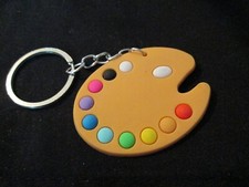 ARTIST PALETTE RUBBER KEYCHAIN