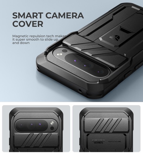 Dexnor for Google Pixel 9 Pro XL Case Heavy Duty Rugged with Slide Camera Cover - Picture 12 of 60