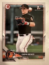 QTY: 2018 Bowman Draft - Cadyn Grenier ( Orioles ) 1st Rookie Prospect #BD-134