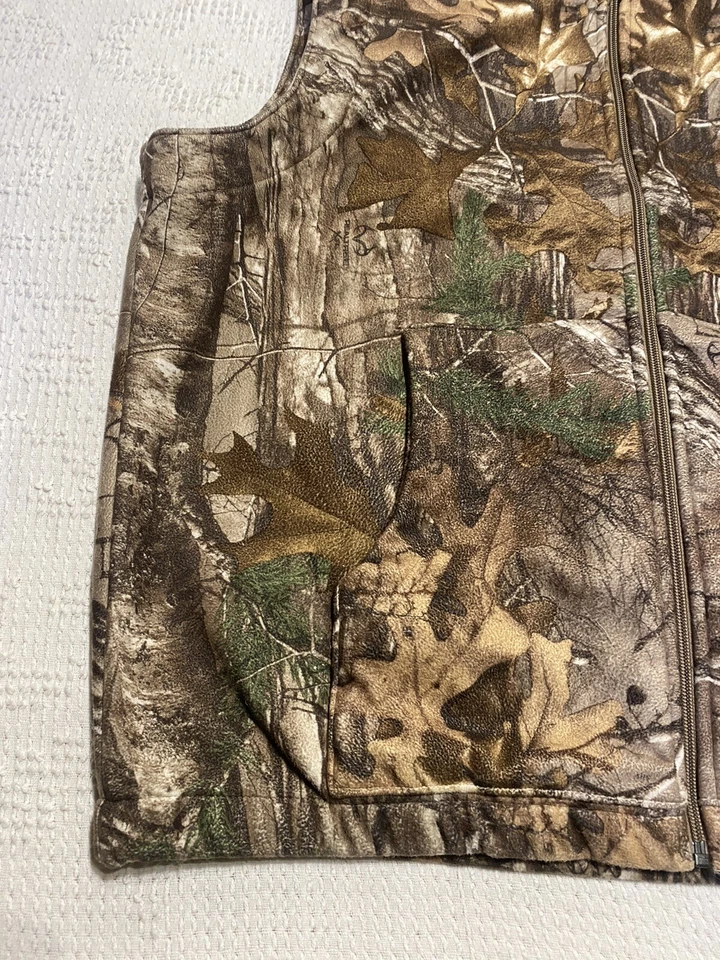 Realtree Hobbs Creek Red Head Bass Pro  Polyester Camo Hunting Vest Men's XL - Image 2 of 4