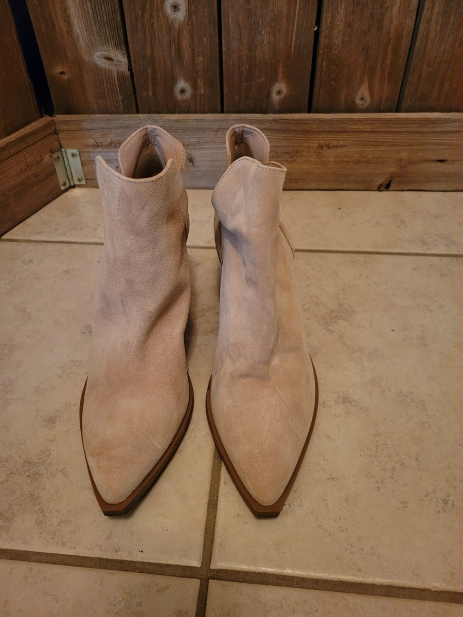 Gianni Bini Huttsen Suede Stacked Heel Western Boot Women’s 9M