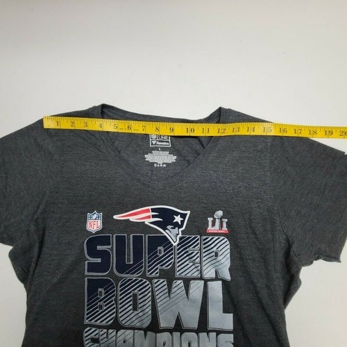 Fantatics Women's Patriots Super Bowl Champions Shirt Size Large Gray WS8 - Picture 5 of 7