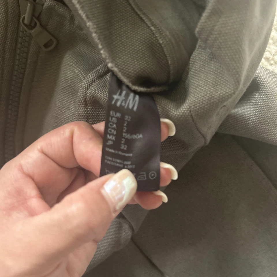 Pantalones de algodón Maison Martin Margiela H&M patrón corte cremallera lateral EE. UU. 2 euros 32 Foto 4 de 4