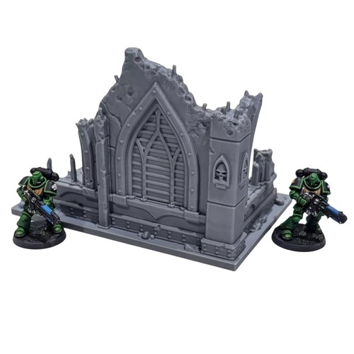 6x4 Gothic Ruins (Closed Windows) - 28mm 3D Printed Terrain Tabletop Wargaming - Picture 2 of 8