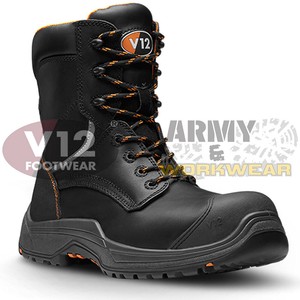 high leg zip safety boots