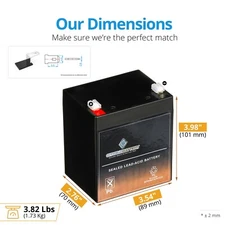 12V 4AH SLA Battery for Garage Door Opener LiftMaster Craftsman 4228 Replacement