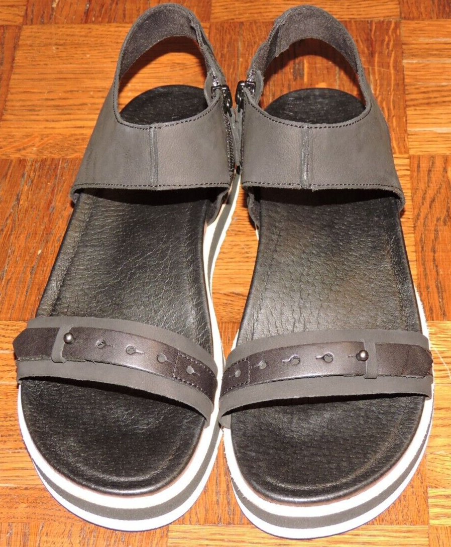 MERRELL Juno sandali pelle media zip scarpe donna punta aperta taglia 9M ottimi!