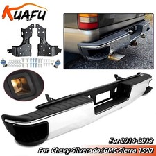 Chrome Rear Step Bumper Assembly For 2014-2018 Chevy Silverado Gmc Sierra 1500