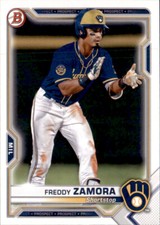 2021 BOWMAN PROSPECT MILWAUKEE BREWERS - FREDDY ZAMORA #BP-2