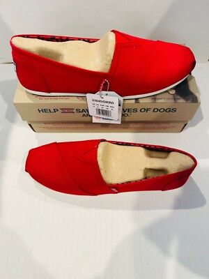 Skechers Women's BOBS Plush-Peace and Love Ballet Flat Size - 11 (DARK RED)