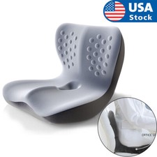 Seat Cushion Office Chair Cushion Memory Foam Seat Cushons Lumbar Support Grey