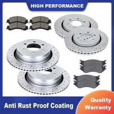 Front Rear Brake Rotors Discs and Ceramic Pads for 2010-2011 Ford F-150 6 Lugs