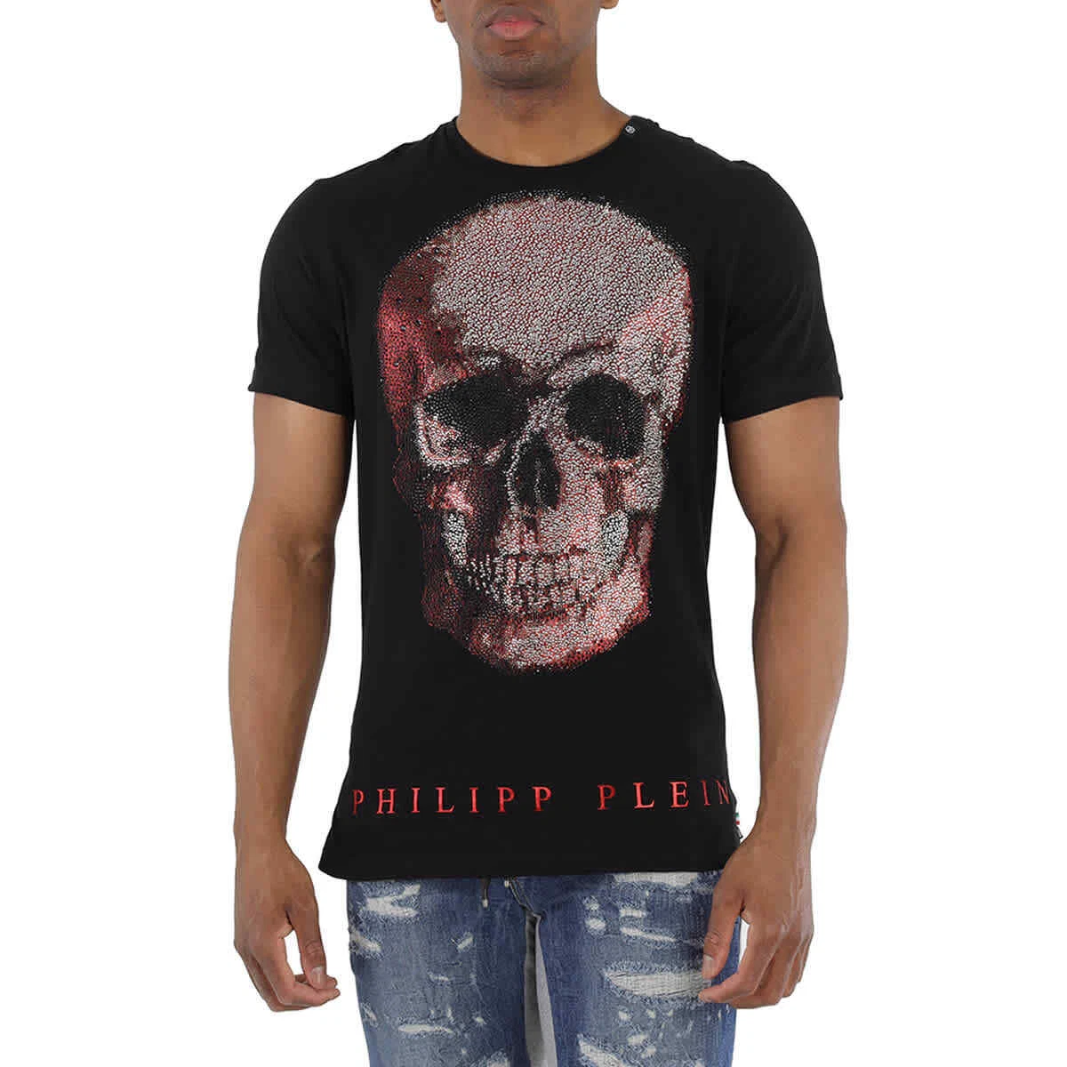 T shirt homme Philipp Plein en coton c leste cr ne eBay