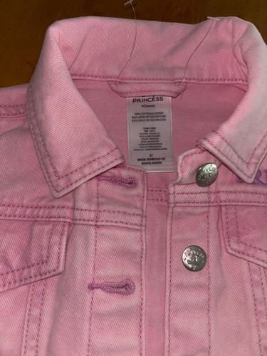 Disney Princess PINK DENIM JEAN JACKET NEW Size 2t - Picture 3 of 6