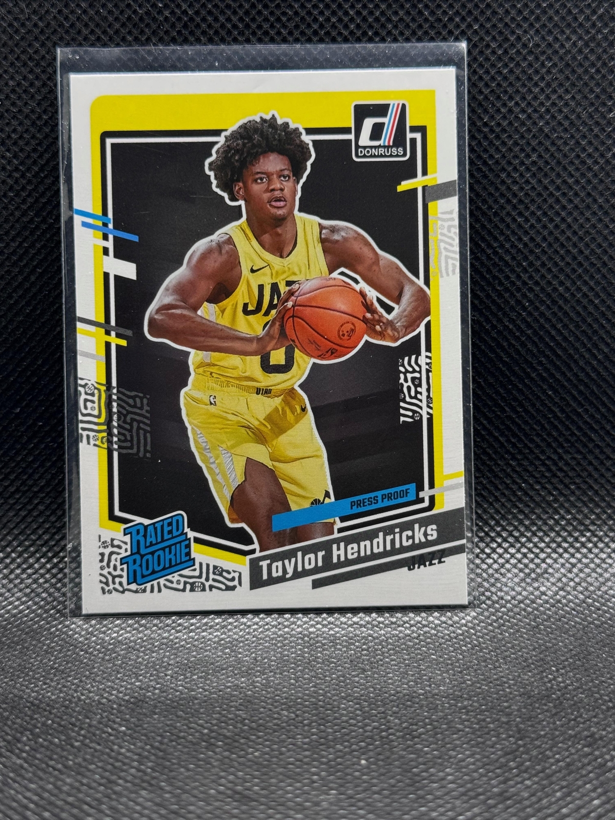 Taylor Hendricks 2023-24 Donruss #208 Silver Press Proof Rated Rookie Utah Jazz