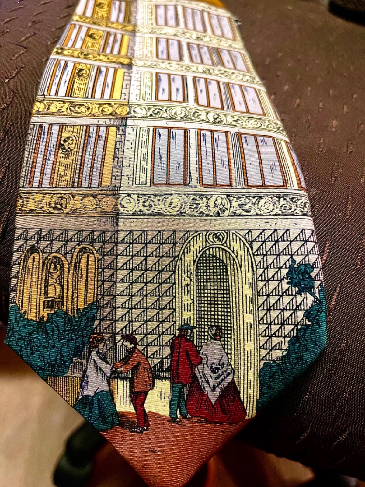 FORNASETTI Palazzina Luxury Tie Moon Made In Italy RARE image 3