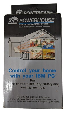 X-10 Powerhouse Home Control Automation Interface RS-232 White for IBM PC