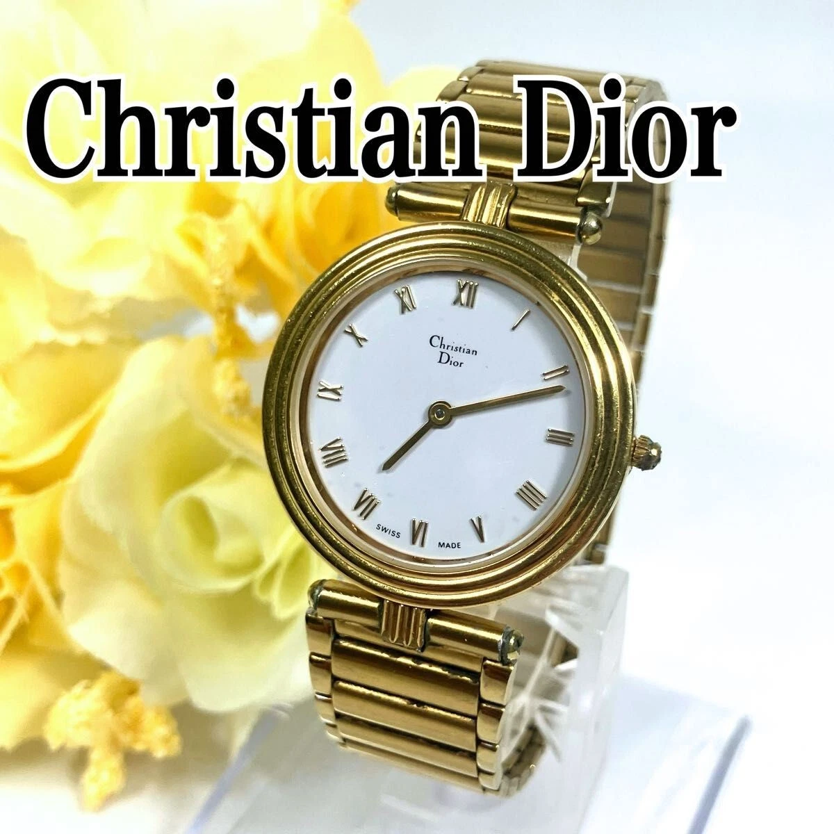 Montre Christian Dior 3052 or et blanc OCCASION 202503P