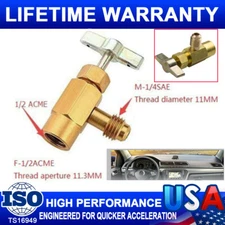 HVAC AC Can Tap Valve Refrigerant Dispenser Tank Adapter 1/4 Freon hose Self Kit