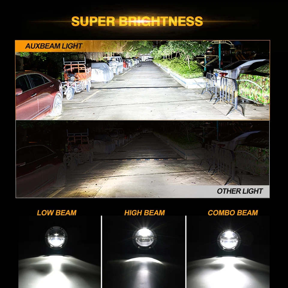 Soporte de montaje Fit Jeep Cherokee XJ 84-01 + vainas LED luces antiniebla haz alto-bajo Foto 3 de 4