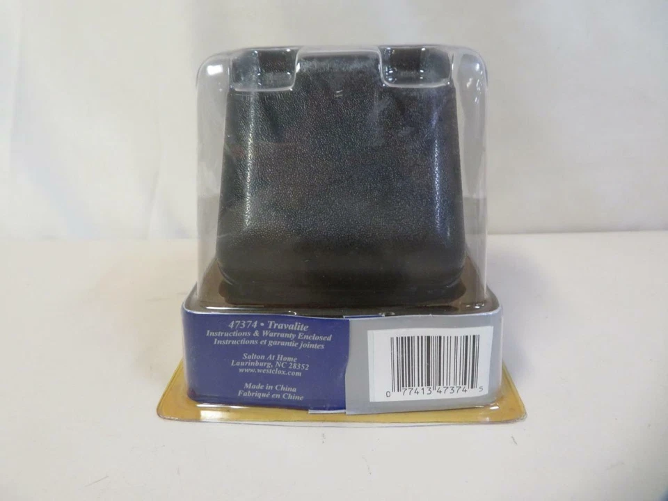 Westclox Travelite Quartz Analog Battery Clock Compact Folding Travel Case - Image 4 of 4