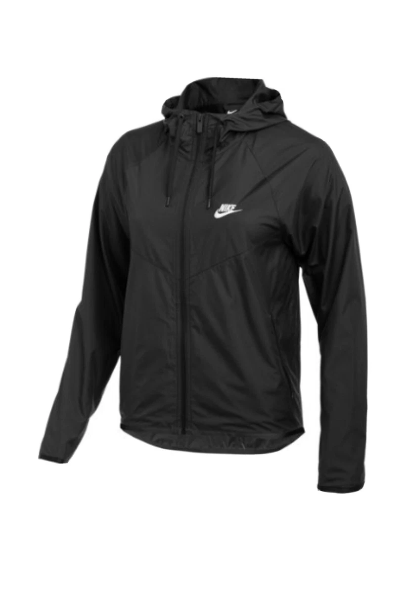 Nike windrunner jacket shop women's black and white