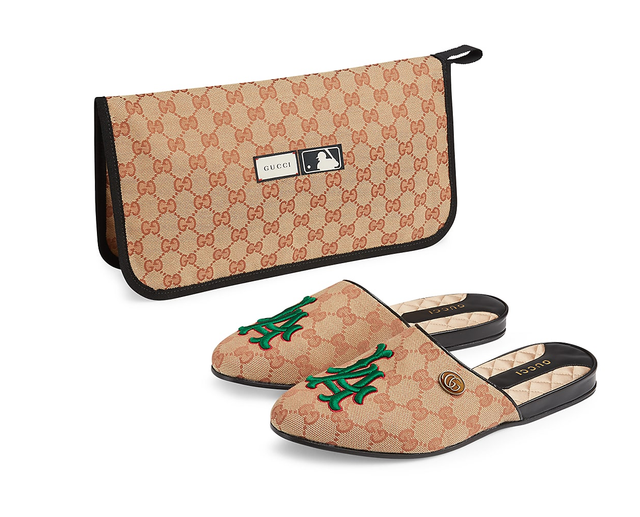 Gucci La Angels GG Logo Mules Sandals 