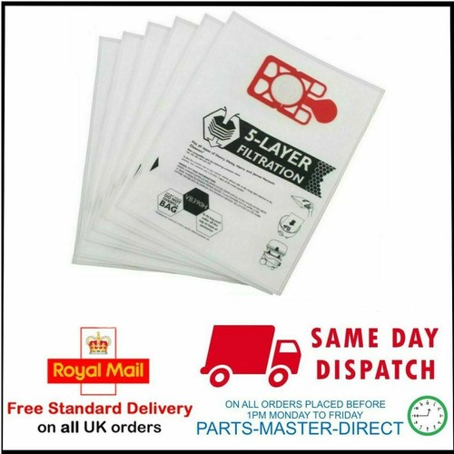 5x BAGS FOR VIPER DSU10 DSU12 DSU15 HEPA FLO HOOVER VACUUM CLEANER DUST BAG pmd