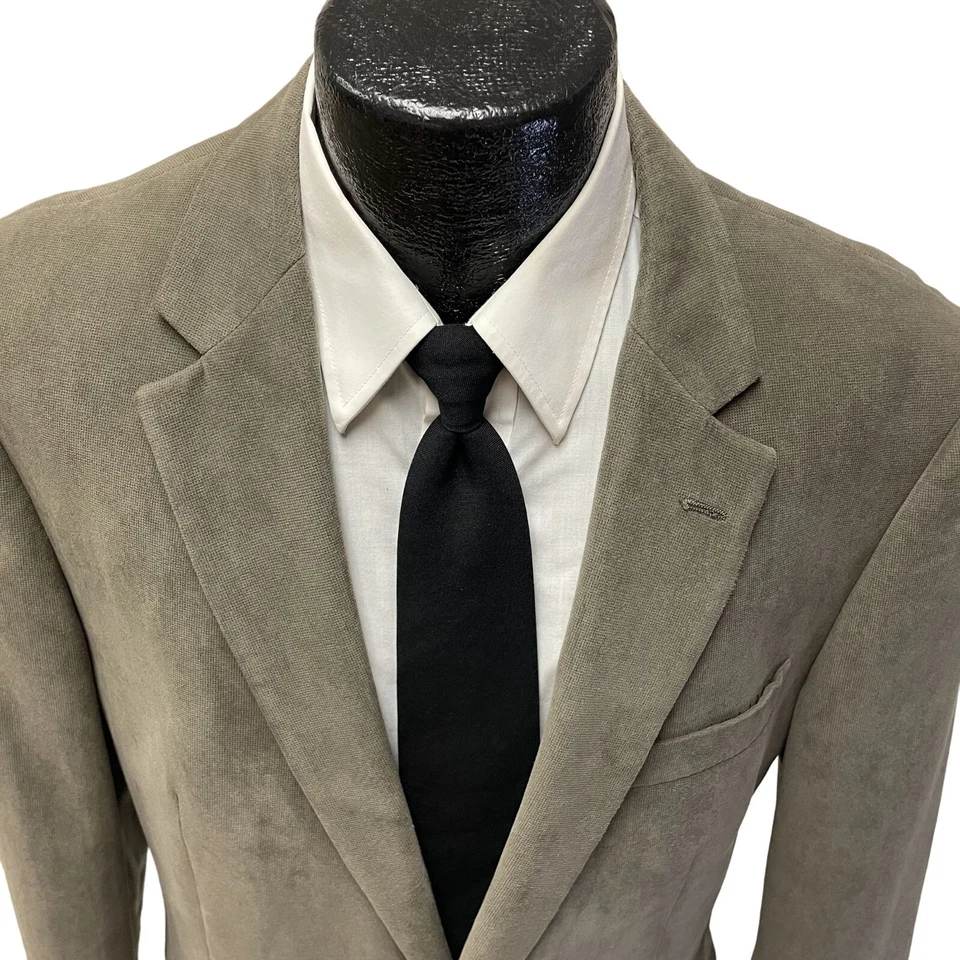 Andrew Fezza Мужская серый Sport пальто мягкий микрофибры куртка ультра замши Blazer 44 - Изображение 2 из 4