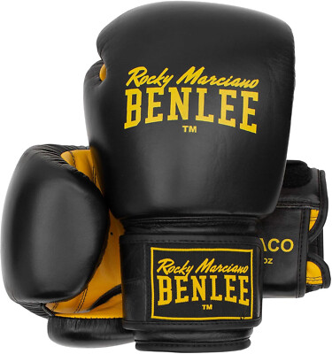 BENLEE Boxhandschuhe aus Schwarzem Leder Draco Größe 10-oz