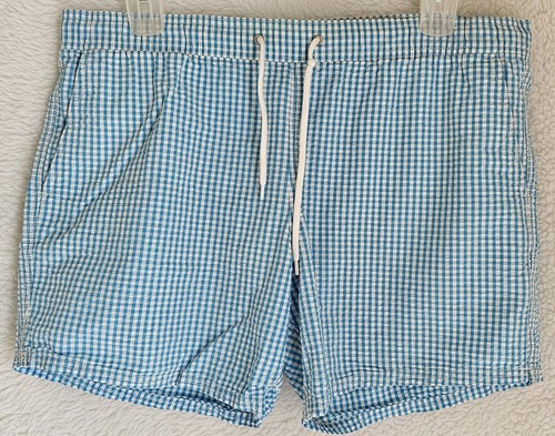J Crew Mens Swim Trunk Board Shorts Size L Elastic Waist Pockets - Picture 13 of 24