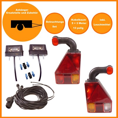 Beleuchtung Set - Kabelbaum 13 polig 5m + 3m DC Kabel Earpoint I 1 KZL Leuchte