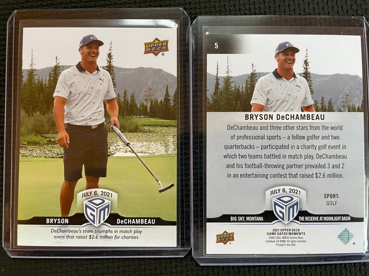 2021 UPPER DECK THE CAPITAL ONE THE MATCH BRYSON DECHAMBEAU TOM BRADY