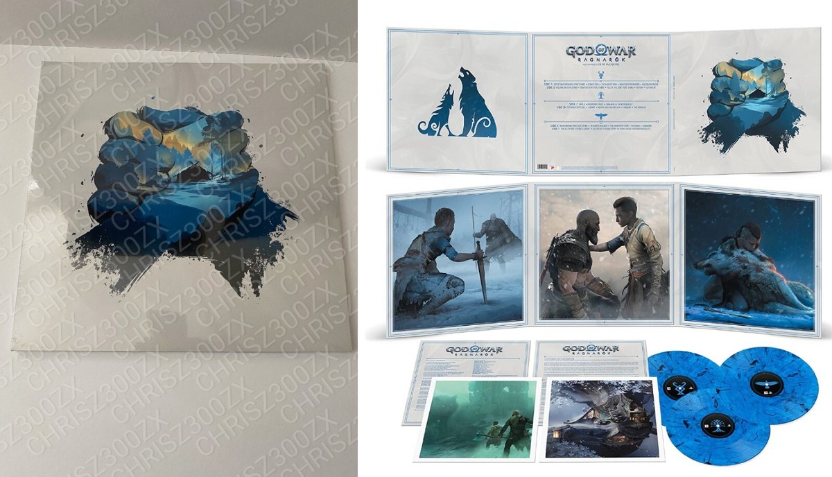 God of War Ragnarok Original Vinyl Record Soundtrack 3 LP Blue